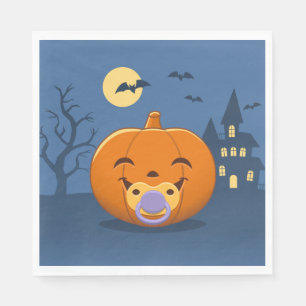 My First Halloween Pacifier Pumpkin Napkins