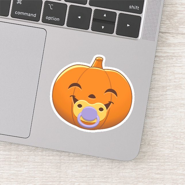 My First Halloween Pacifier Pumpkin Sticker (Detail)