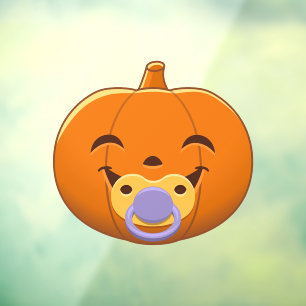 My First Halloween Pacifier Pumpkin Window Cling