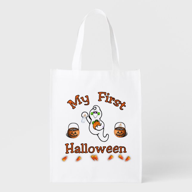 My First Halloween Reusable Grocery Bag (Front)