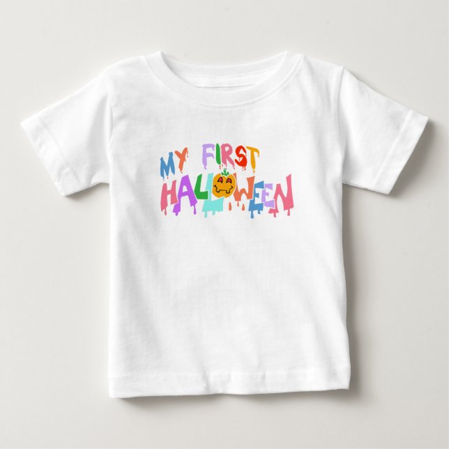 My First Halloween Shirt - Cute Spooky Baby Tee (Front)
