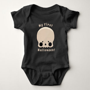 My First Halloween Skull Baby Bodysuit