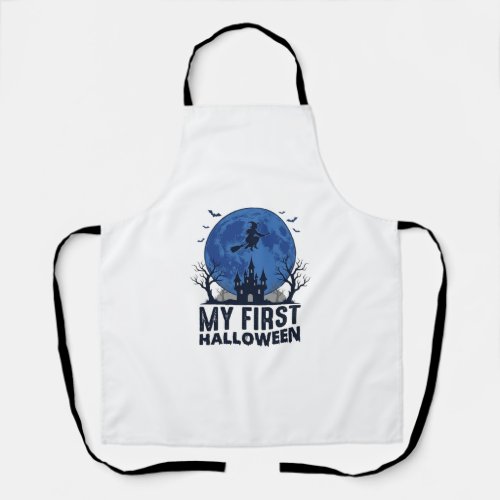 My First Halloween Vintage Engraving Kids Design_1 Apron
