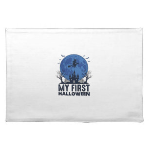 My First Halloween Vintage Engraving Kids Design_1 Cloth Placemat