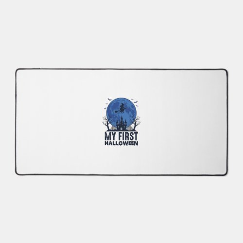 My First Halloween Vintage Engraving Kids Design_1 Desk Mat