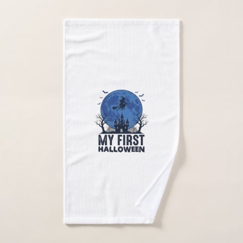 My First Halloween Vintage Engraving Kids Design_1 Hand Towel