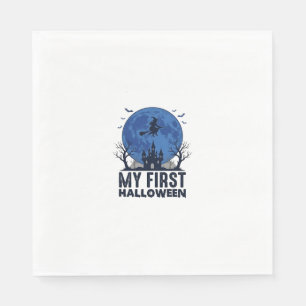 My First Halloween Vintage Engraving Kids Design_1 Napkins