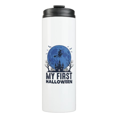 My First Halloween Vintage Engraving Kids Design_1 Thermal Tumbler