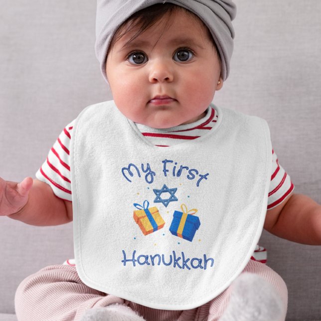 My First Hanukkah Baby Bib with Star of David  (Creator Uploaded)