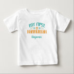 My First Hanukkah editable Baby T-Shirt<br><div class="desc">My First Hanukkah with editable name or clear if not required.</div>