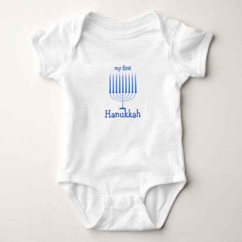 My First Hanukkah Menorah For Newborn Boy Baby Bodysuit