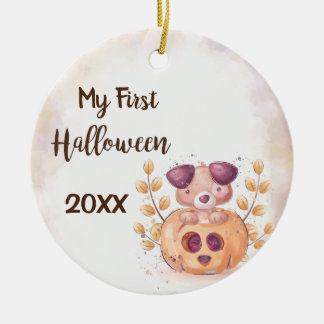 My First Happy Halloween Ceramic Ornament
