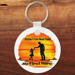 My First Hero Dad Keychain