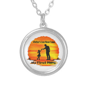 My First Hero Dad Round Necklace