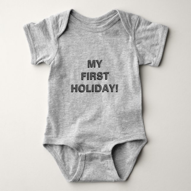 My first holiday baby bodysuit (Front)
