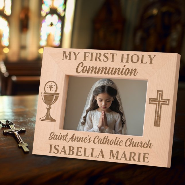 My First Holy Communion Custom Name Engraved Frames (Creator Uploaded)