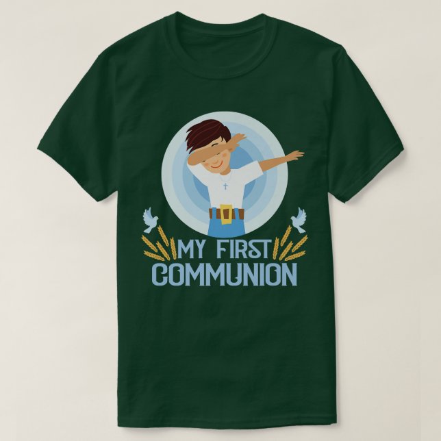 My First Holy Communion Dabbing Boy T-Shirt (Design Front)