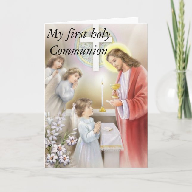 My first holy Communion girl Card (Front)