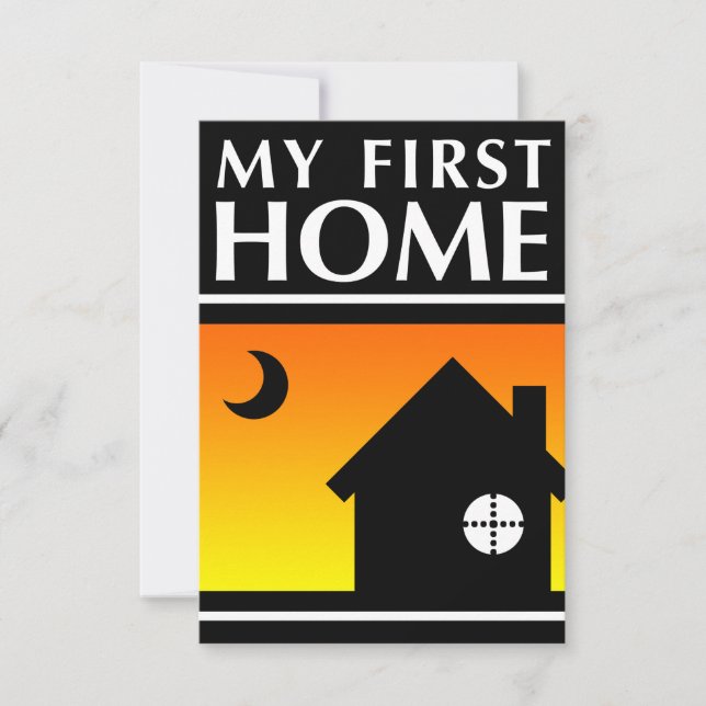 my first home (mod sunrise) invitation (Front)