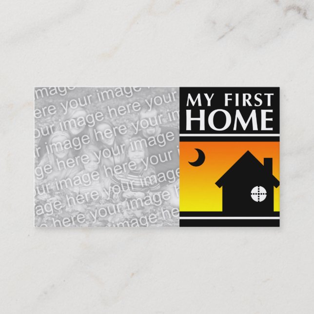 my first home (mod sunset) business card (Front)