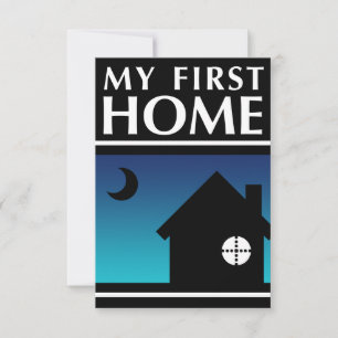 my first home (mod sunset) invitation