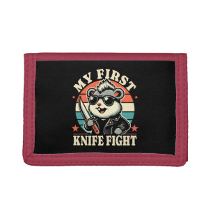 My First Knife Fight - Cool Hamster Tri-fold Wallet