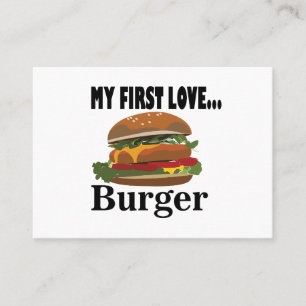 My First Love Burger Chef Restaurant Business Card