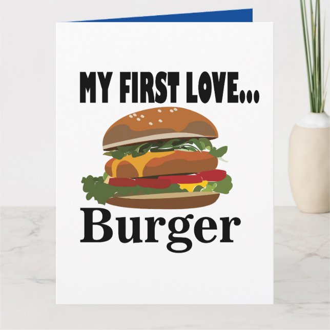 My First Love Burger Greeting Card (Front)
