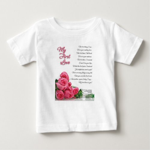 My First Love Poetry Art By Stanley Mathis Baby T_Shirt