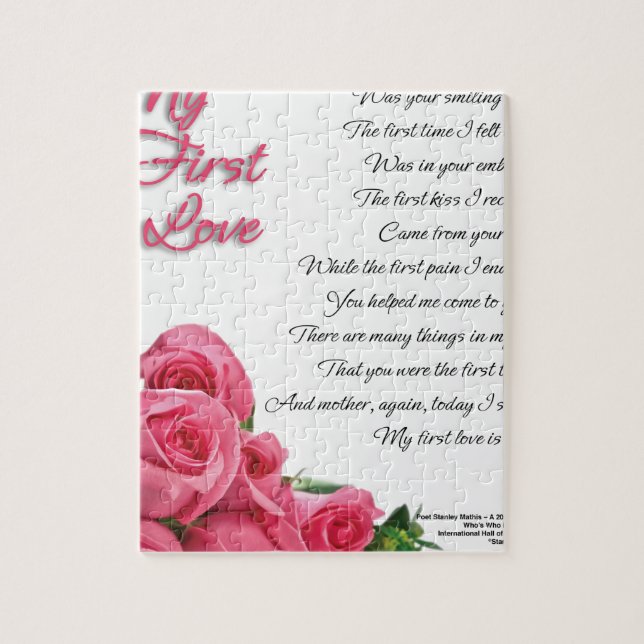 My First Love Poetry Art By Stanley Mathis Jigsaw Puzzle (Vertical)