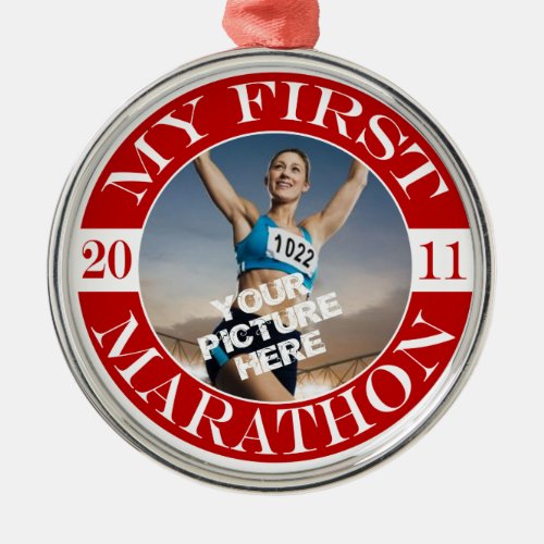 My First Marathon _ 2011 Metal Ornament