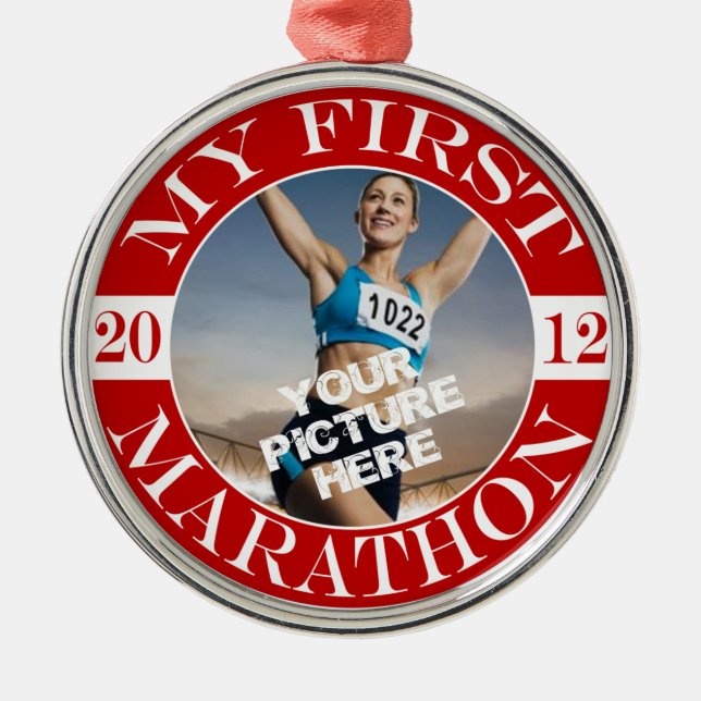 My First Marathon - 2012 Metal Ornament (Front)