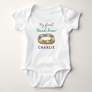 Mardi gras sale baby romper