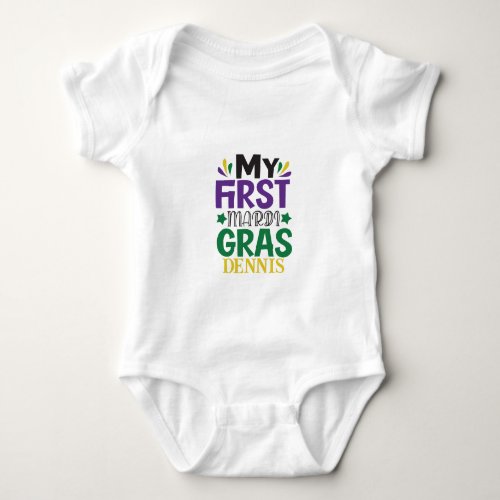 My First Mardi Gras T_Shirt Baby Bodysuit