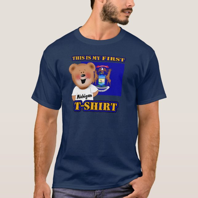 My First Michigan Teddy Bear Shirt (Front)