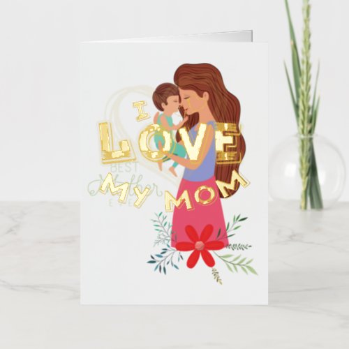 my first mother day foil greeting card