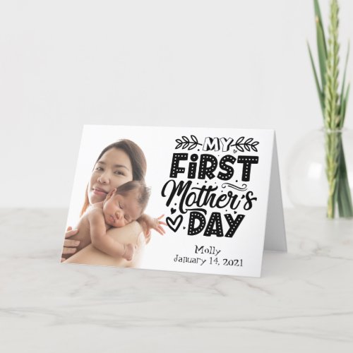 My First Mothers Day Custom Photo card