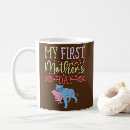 My First Mothers Day Cute Lion baby Mom Mothers Coffee Mug