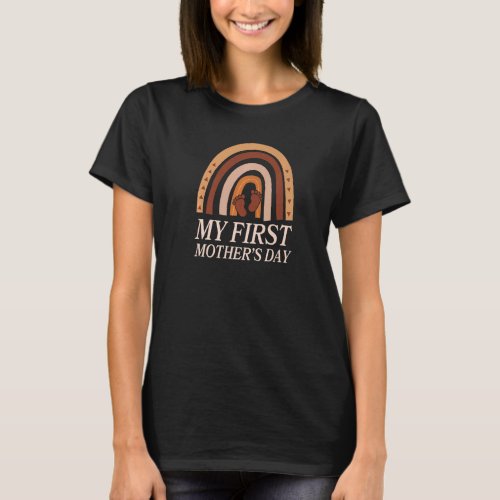 My First Mothers Day Pregnancy Announcement Boho R T_Shirt