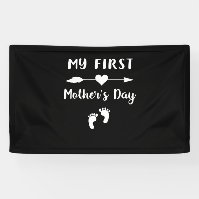 My First Mother's Day Pregnancy Announcement Mom t Banner (Horizontal)
