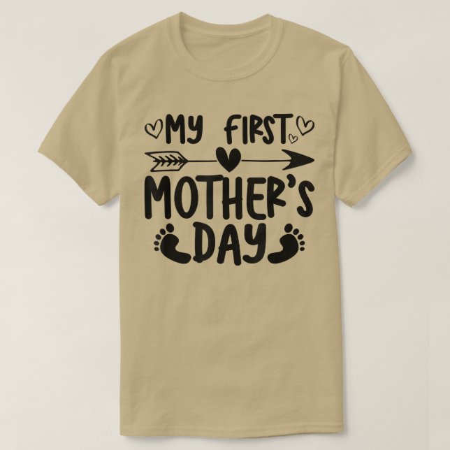 My First Mother's Day Pregnancy Announcement Pregn T-Shirt (Design Front)
