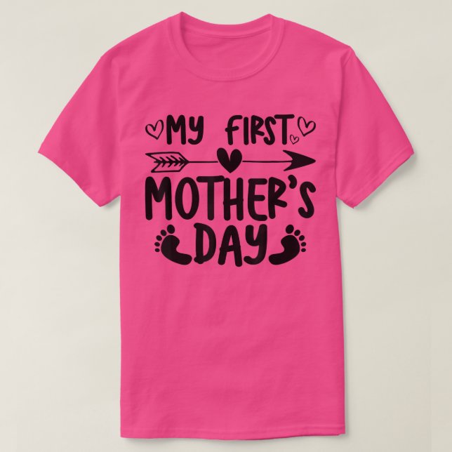 My First Mother's Day Pregnancy Announcement Pregn T-Shirt (Design Front)