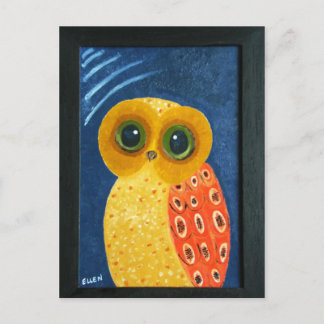 My First Owl Painting Postcard