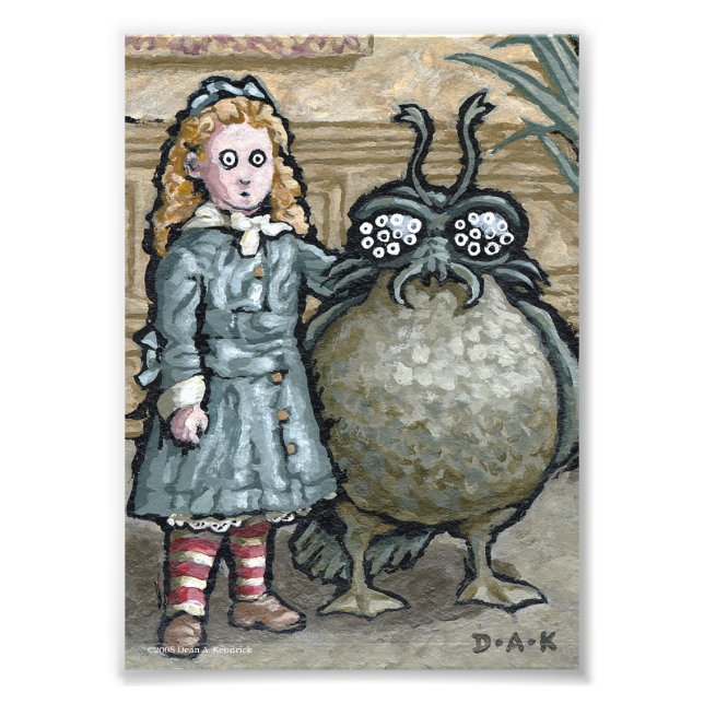 My First Pet #5 - Surreal Odd Goth Creature Photo Print (Front)