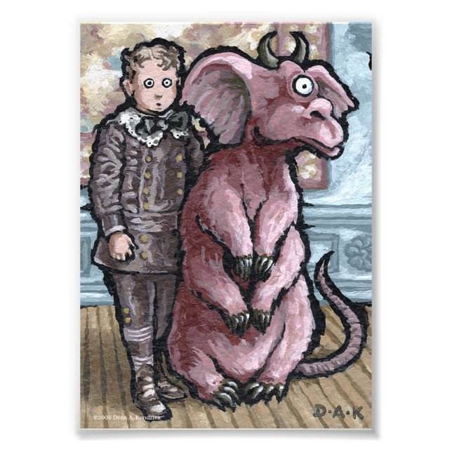 My First Pet #6 - Surreal Odd Goth Creature Photo Print (Front)