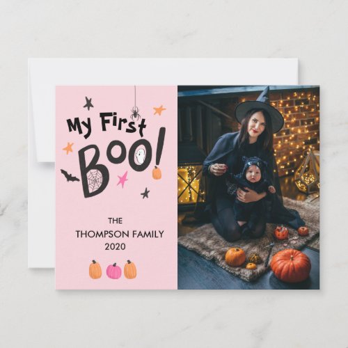 My First Pink Boo Halloween Baby Pastel Holiday