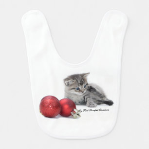 My First Purrfect Christmas Bib