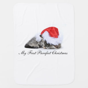 My First Purrfect Christmas Receiving Blanket