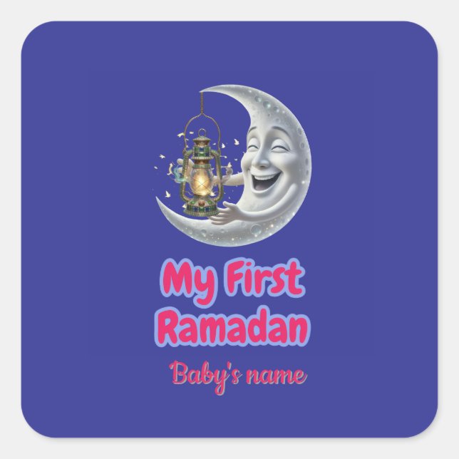 My first RAMADAN Square Sticker (Front)