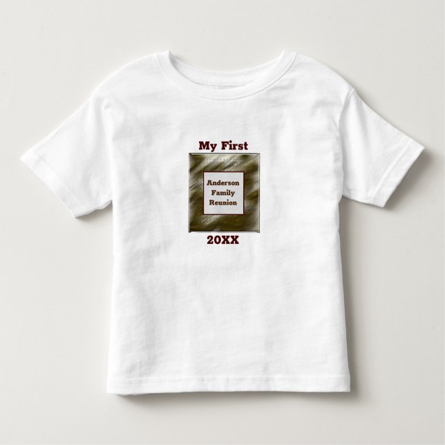 My First Reunion Gold Silver Stripes Keepsake Toddler T-shirt (Front)